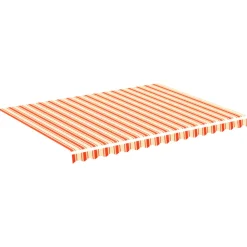 VIDAXL - Tissu de remplacement pour auvent jaune et orange 4x3 m