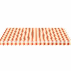 VIDAXL - Tissu de remplacement pour auvent jaune et orange 4x3 m