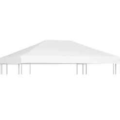VIDAXL - Toile de toit de belvédère 270 g/m² 4x3 m blanc