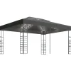 VIDAXL - Tonnelle avec guirlande lumineuse à led 3x4 m anthracite