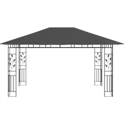 VIDAXL - Tonnelle avec moustiquaire et lumières led 4x3x2,73m anthracite