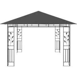 VIDAXL - Tonnelle avec moustiquaire et lumières led 4x3x2,73m anthracite