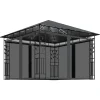 VIDAXL - Tonnelle avec moustiquaire et lumières led 3x3x2,73m anthracite