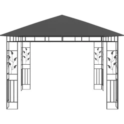 VIDAXL - Tonnelle avec moustiquaire et lumières led 3x3x2,73m anthracite
