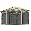 VIDAXL - Tonnelle avec moustiquaire et lumières led 3x3x2,73 m crème