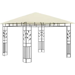 VIDAXL - Tonnelle avec moustiquaire et lumières led 3x3x2,73 m crème