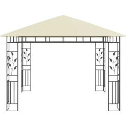 VIDAXL - Tonnelle avec moustiquaire et lumières led 3x3x2,73 m crème