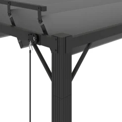VIDAXL - Tonnelle avec toit à persienne 3x4 m anthracite tissu aluminium