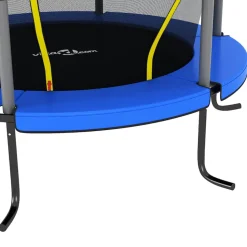 VIDAXL - Trampoline avec filet de sécurité rond 140x160 cm bleu