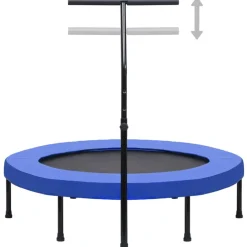 VIDAXL - Trampoline de fitness avec poignée et coussin de sécurité 122cm
