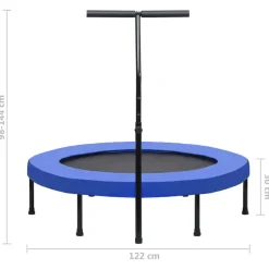 VIDAXL - Trampoline de fitness avec poignée et coussin de sécurité 122cm