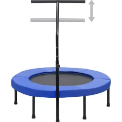 VIDAXL - Trampoline de fitness avec poignée et coussin de sécurité 102cm