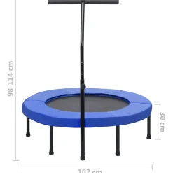VIDAXL - Trampoline de fitness avec poignée et coussin de sécurité 102cm