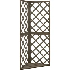 VIDAXL - Treillis d'angle gris 50x50x145 cm bois de sapin massif