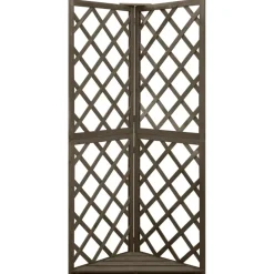 VIDAXL - Treillis d'angle gris 50x50x145 cm bois de sapin massif