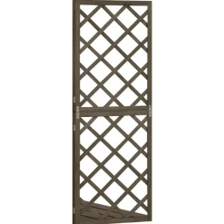 VIDAXL - Treillis d'angle gris 50x50x145 cm bois de sapin massif