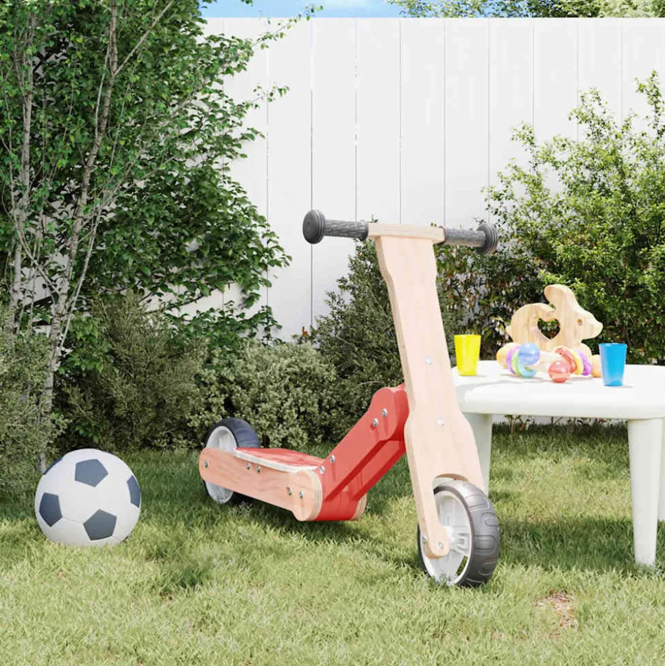 VIDAXL - Trottinette pour enfants 2-in-1 rouge
