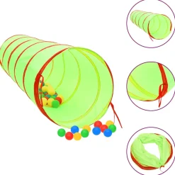 VIDAXL - Tunnel de jeu pour enfants vert 175 cm polyester