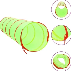 VIDAXL - Tunnel de jeu pour enfants avec 250 balles vert 175cm polyester