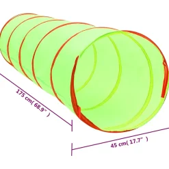 VIDAXL - Tunnel de jeu pour enfants avec 250 balles vert 175cm polyester