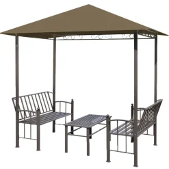 VIDAXL - Vidaxl - auvent extérieur avec table et bancs