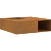 VIDAXL - Vitrexl foyer avec rangement à bûches 100x100x30 cm acier résistant aux intempéries