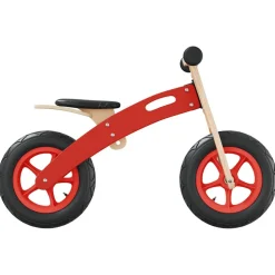 VIDAXL - Vélo d'équilibre pour enfants avec pneus pneumatiques rouge