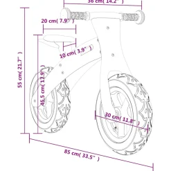 VIDAXL - Vélo d'équilibre pour enfants avec pneus pneumatiques bleu