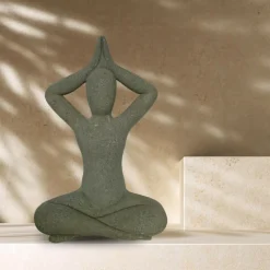 WANDA COLLECTION - Sculpture zen en pierre femme position yoga 100 cm