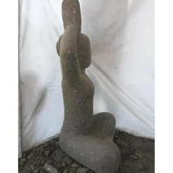 WANDA COLLECTION - Sculpture zen en pierre femme position yoga 100 cm