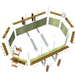 WATER CLIP - Piscine bois octogonale - 7,30 x 4,20 x h. 1,29 m siayan
